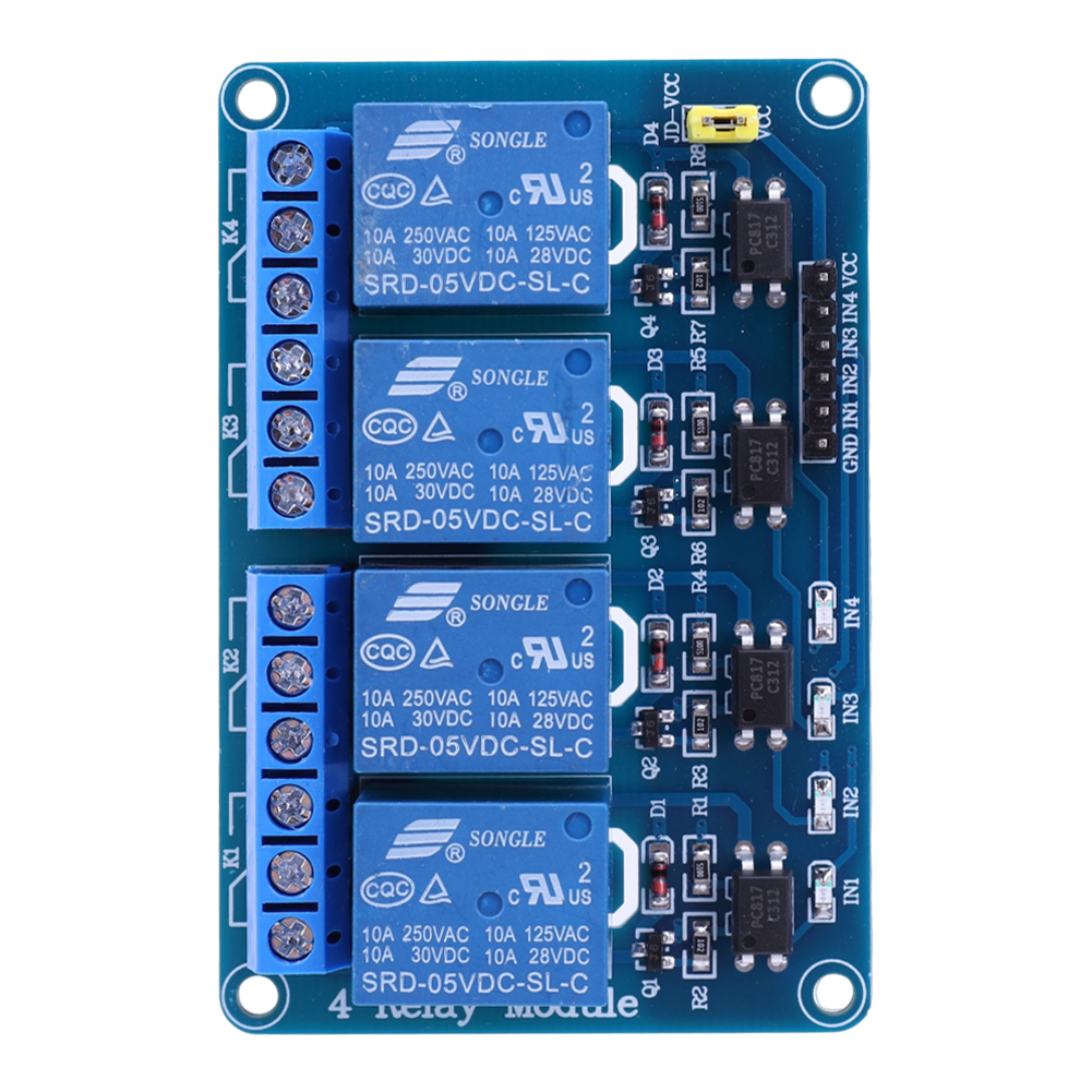 Relay Module 5V - 5V 12V 4 Kanal Röle Kartı