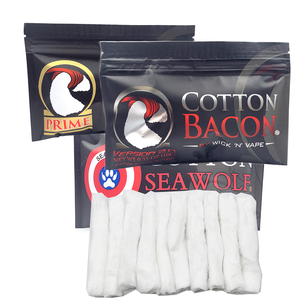 Diy Vape Electronics - 2 paket Pamuk Bacon Prime Gümüş