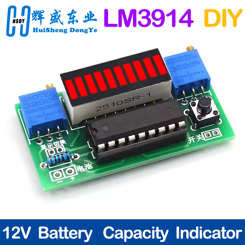 Diy Electronics Test Equipment - LM3914 10 Segment 3.7 V Lityum