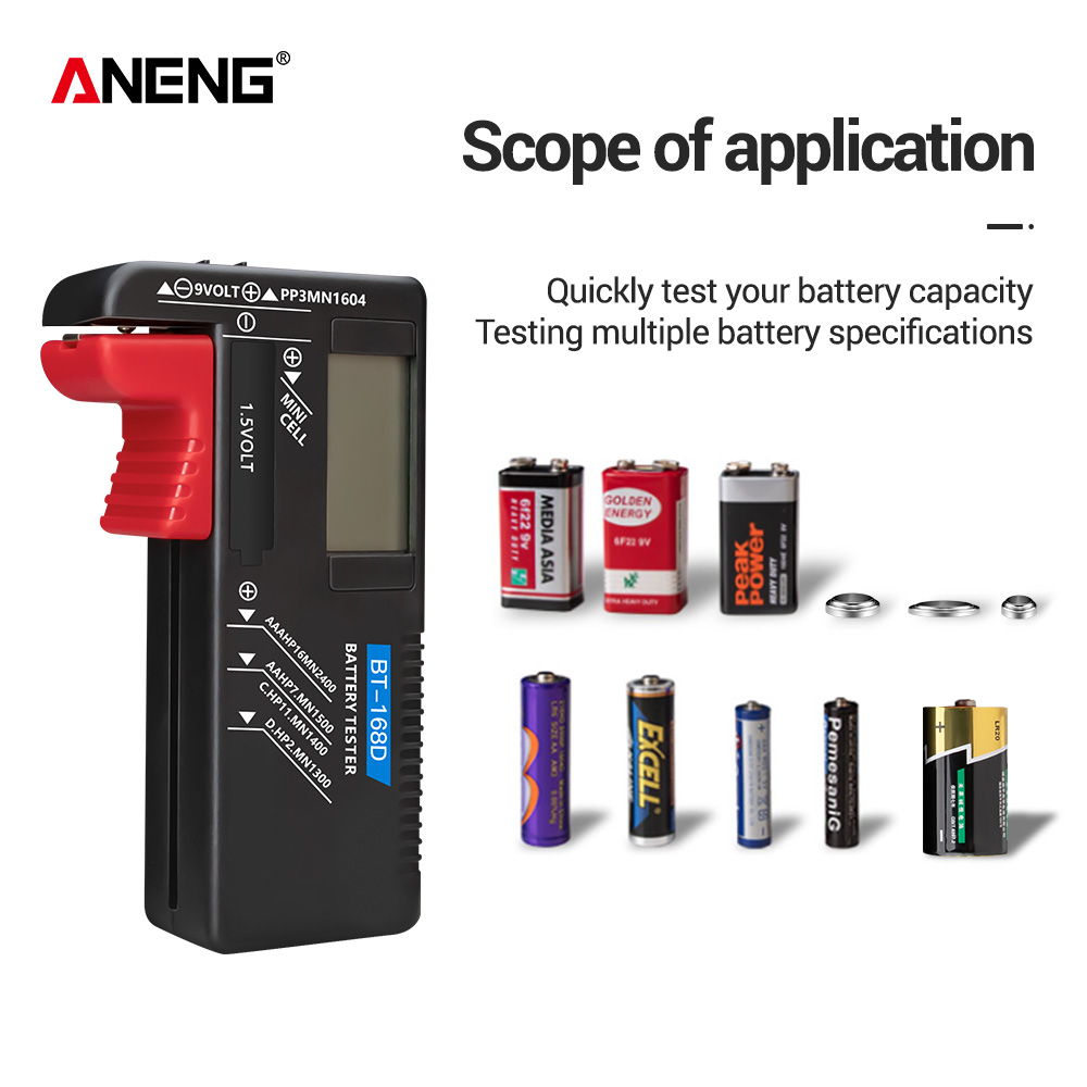 Diy Electronics Test Equipment - ANENG BT-168/BT-168D Dijital Pil Kapasitesi Test