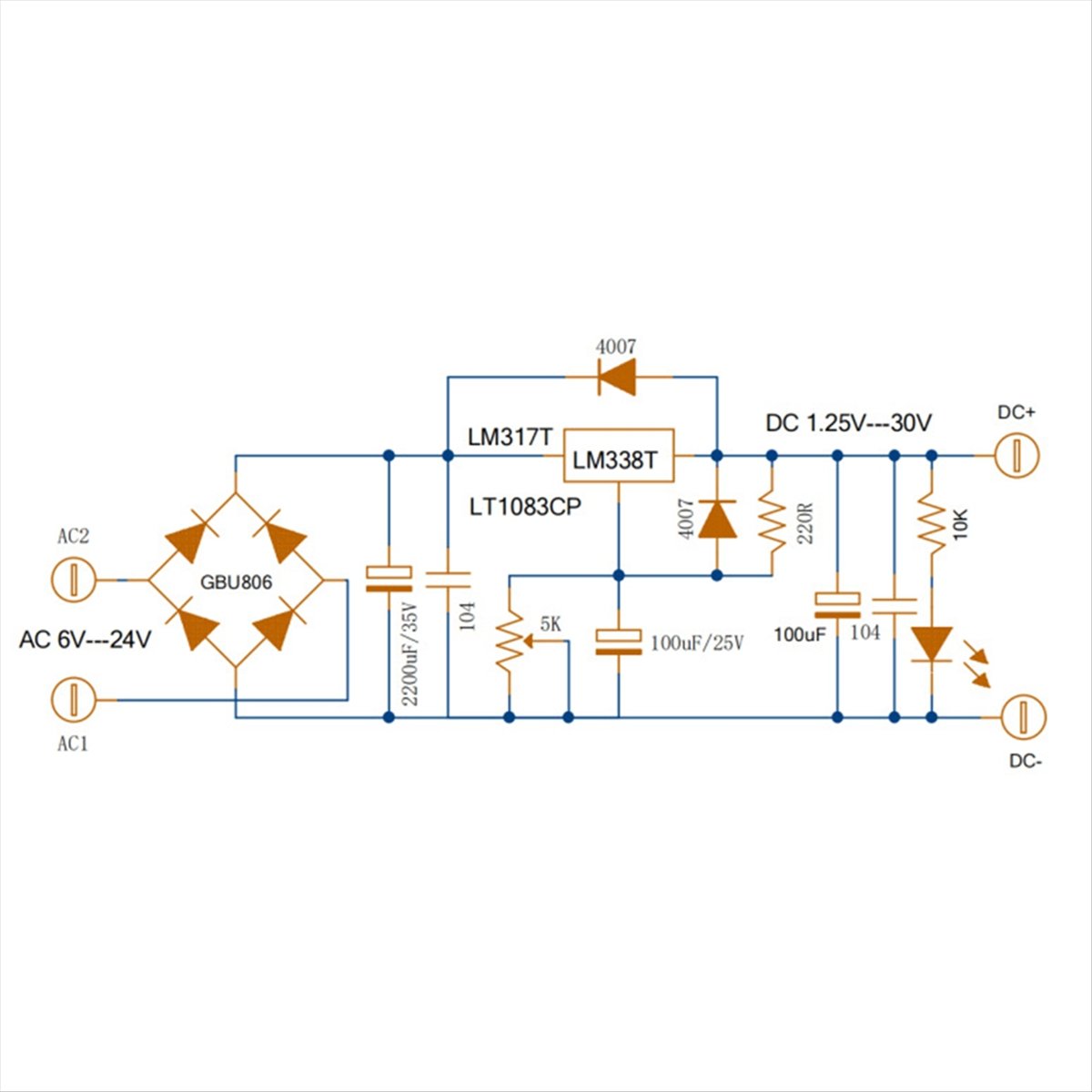 Diy Electronics Filament - Delighted- Ayarlanabilir Doğrusal Düzenlemeli Güç Kaynağı