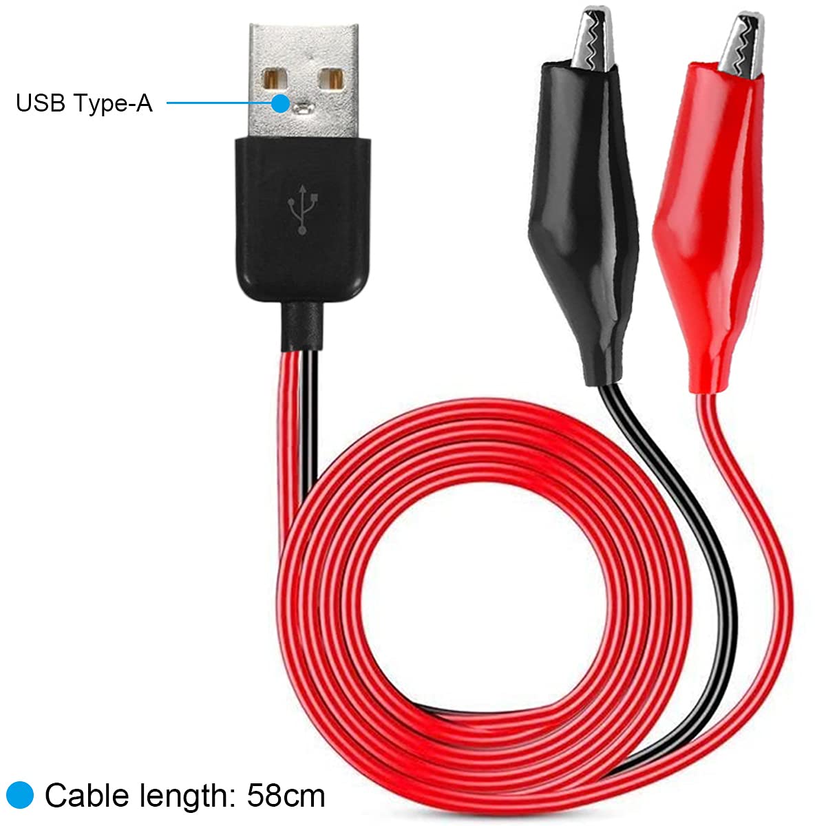 Crocodile Clip Set - Timsah Klipsi - USB, Timsah Kelepçeleri