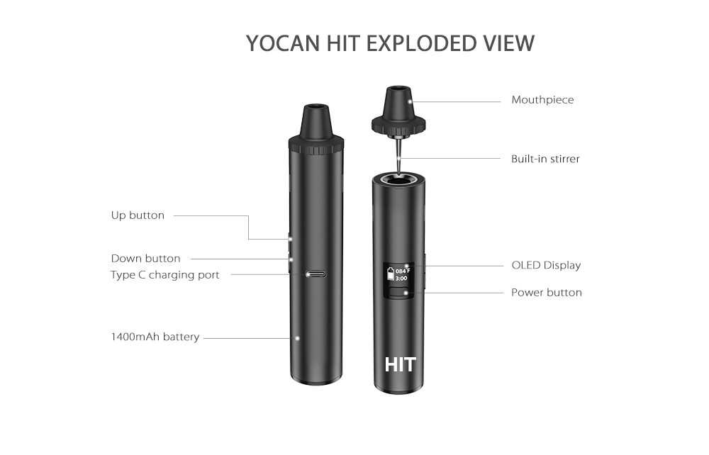 Orijinal Hit Hit kuru ot buhar - Diy Vape Electronics incelemesi ve fiyatı