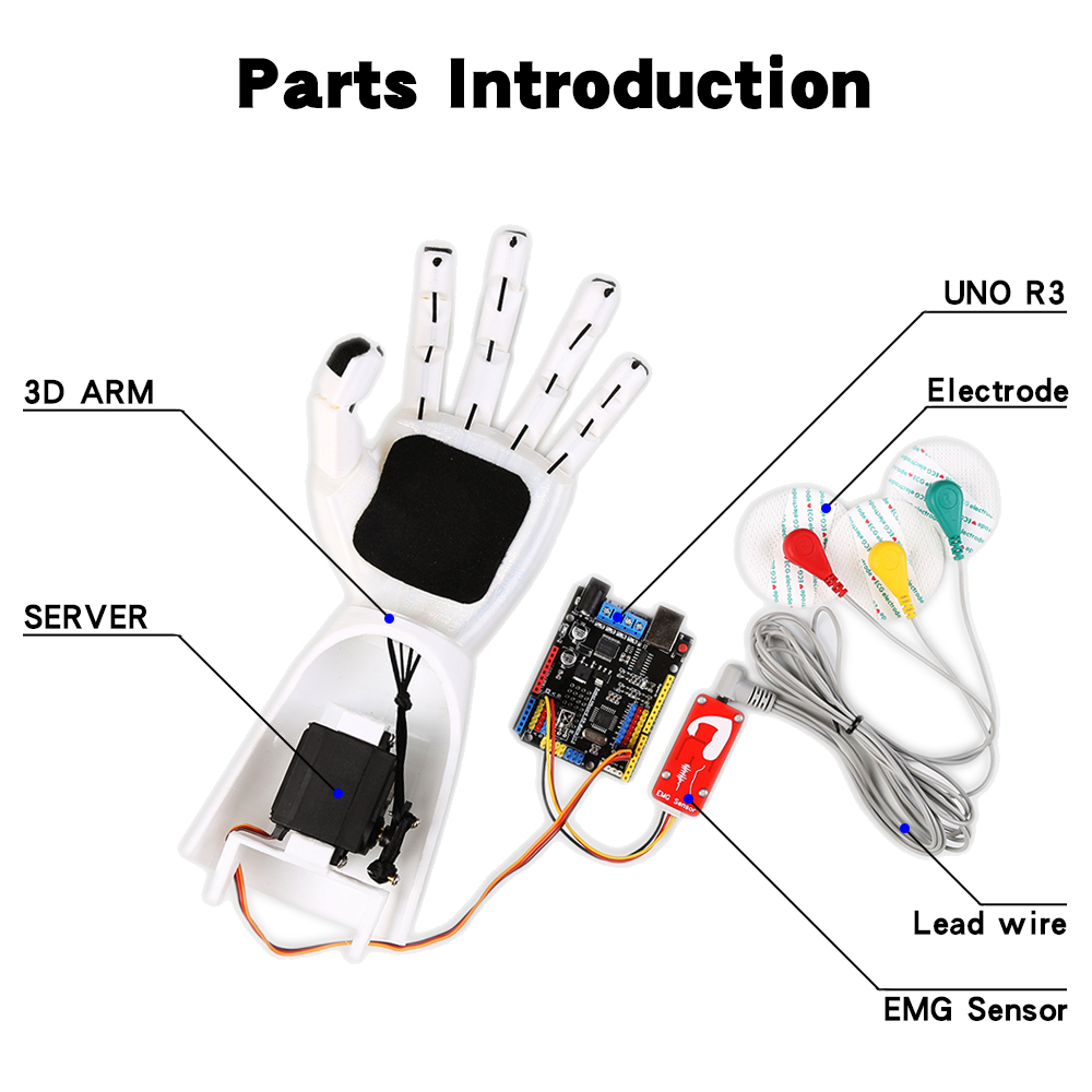 EMG sensörü robotik kol elektr - Diy Electronics Kits incelemesi ve fiyatı