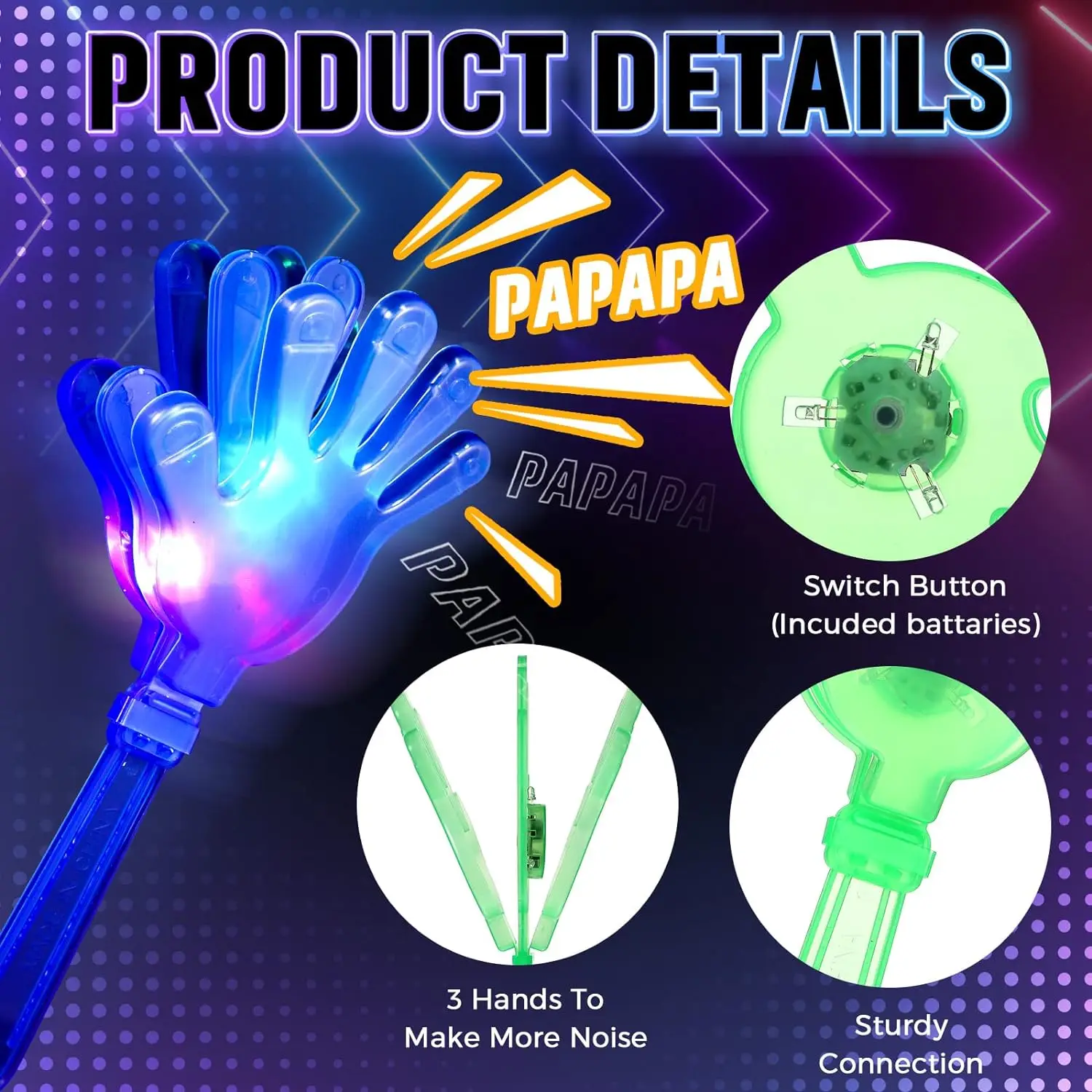 12 adet El Clappers Light up L - Diy Halloween Electronics incelemesi ve fiyatı