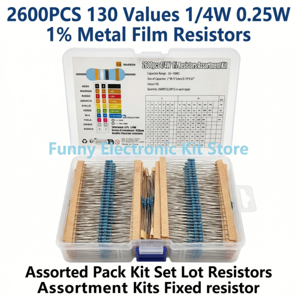 2600 adet Metal Film Dirençler - Diy Electronics Com incelemesi ve fiyatı